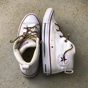 White Mid-Top Converse - been loved